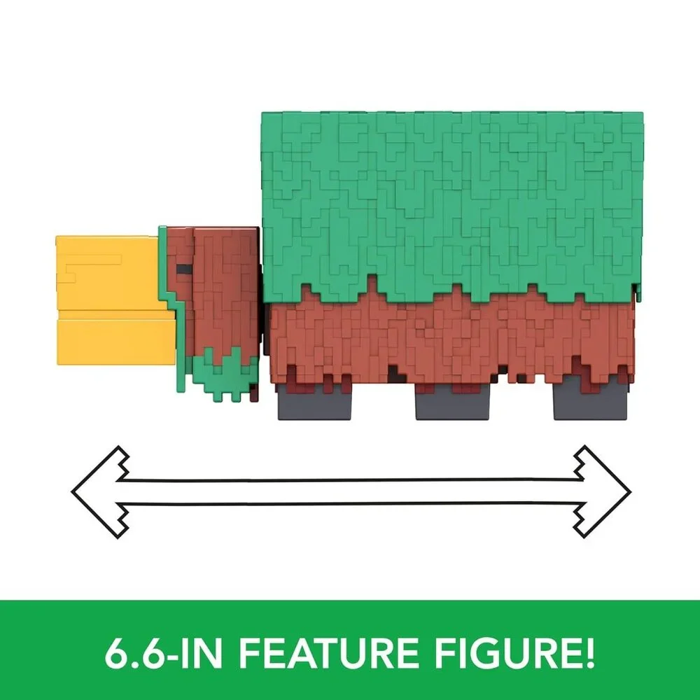 NEW Mattel Minecraft Sniffer Action Figure with Sounds & Pixelated Design 7